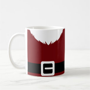 Festive Santa Claus Red Suit Jacket and Belt Coffee Mug
