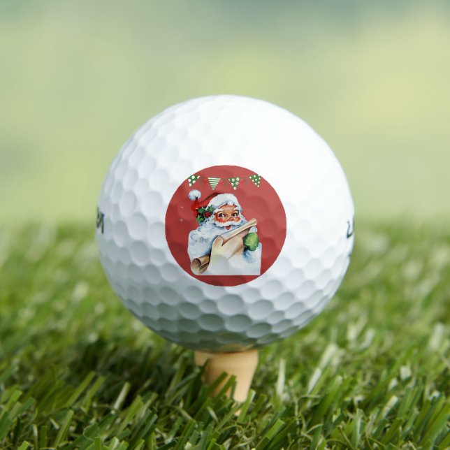 Festive Santa Golf Gift for Dad & Grandpa Golf Balls (Insitu Tee)