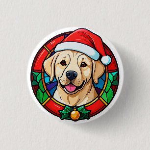 Festive Santa Hat Dog Cartoon 3 Cm Round Badge