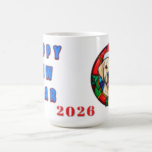 Festive Santa Hat Dog Cartoon Coffee Mug