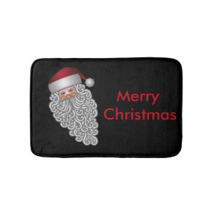 Festive Santa Merry Christmas Bath Mat