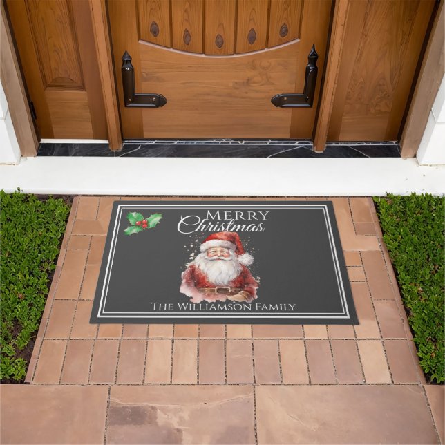 Festive Santa Merry Christmas  Doormat (Outdoor)