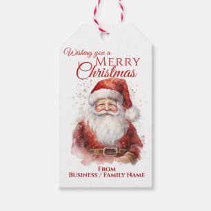 Festive Santa Merry Christmas  Gift Tags