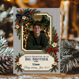 Festive Santa’s Promoting Me to Big Brother Photo Holiday Card