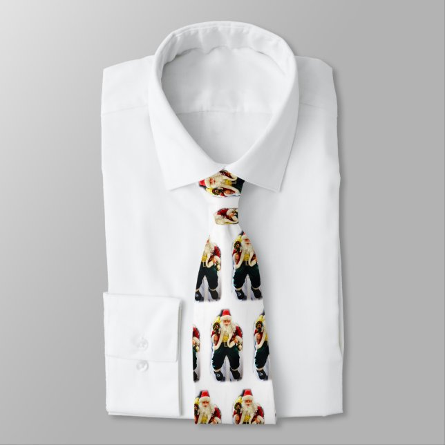 Festive Santas Tie (Tied)