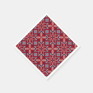 Festive Scandinavian Sweater Pattern Napkin