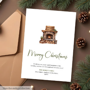 Festive Script Font Cosy Christmas Greeting Card