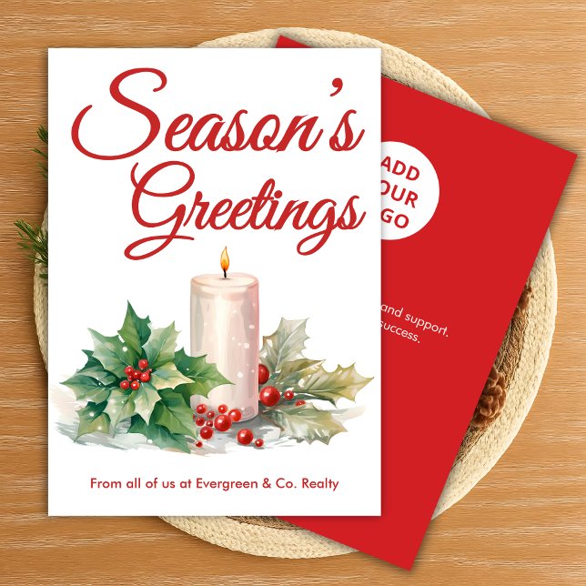 Festive Script Holiday Card from Our Team (Creator Uploaded)