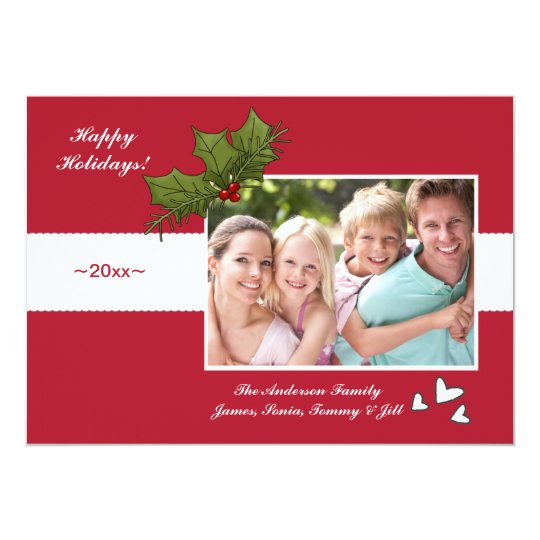 Festive Season Holiday Photo Card