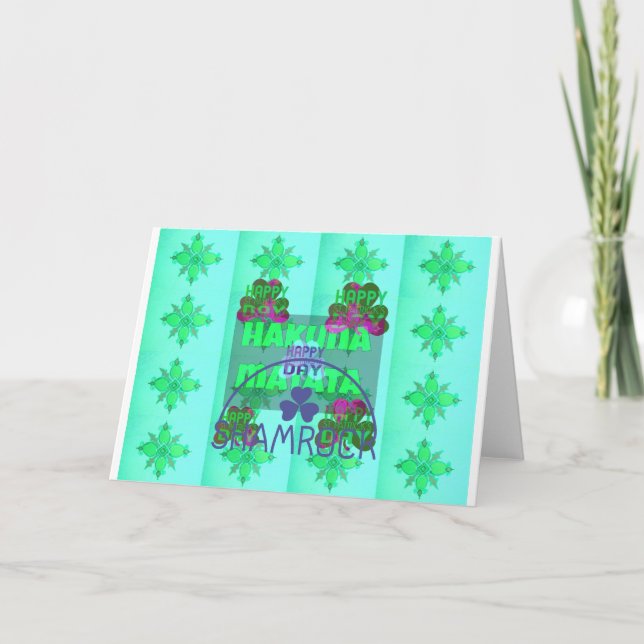 Festive Shamrock Captivating St. Patrick's Floral  Card (Front)