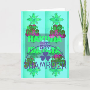 Festive Shamrock Captivating St. Patrick's Floral  Holiday Card