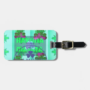 Festive Shamrock Captivating St. Patrick's Floral Luggage Tag