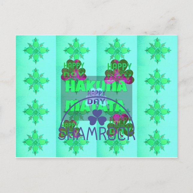 Festive Shamrock Captivating St. Patrick's Floral  Postcard (Front)