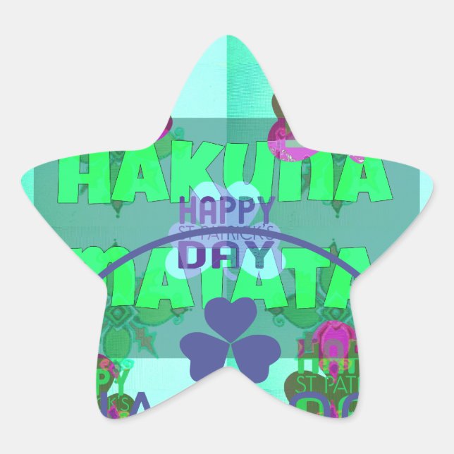 Festive Shamrock Captivating St. Patrick's Floral  Star Sticker (Front)