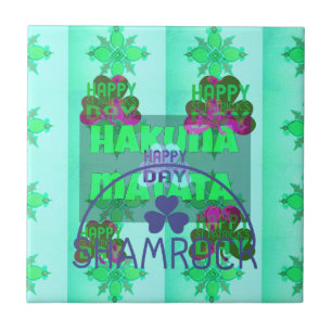 Festive Shamrock Captivating St. Patrick's Floral Tile