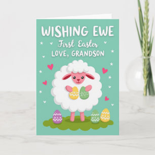 Festive Sheep Eggs Holiday Card