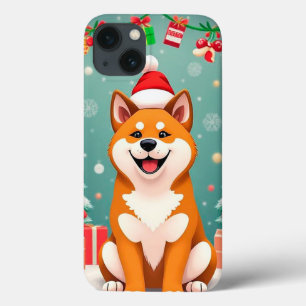 Festive Shiba Inu Holiday Cheer 🎄🐾 Cosy Christma iPhone 13 Case