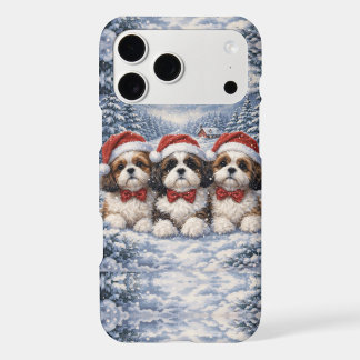 Festive Shih Tzu Trio