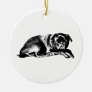 Festive Silhouette, Calm Spirit Ceramic Tree Decoration
