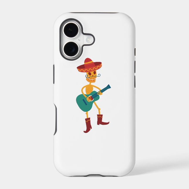Festive Skeleton Guitar Player (Back)