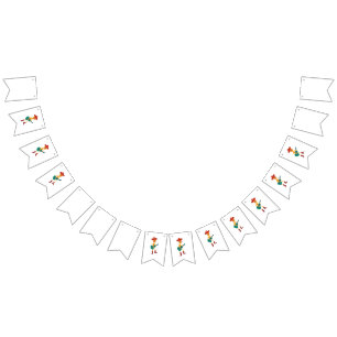 Festive Skeleton Guitar Player Bunting