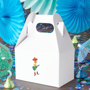 Festive Skeleton Guitar Player Favour Box
