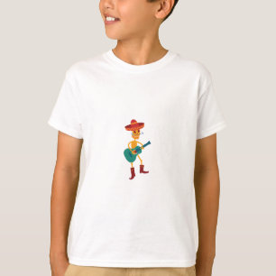 Festive Skeleton Guitar Player T-Shirt