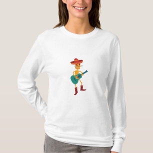 Festive Skeleton Guitar Player T-Shirt