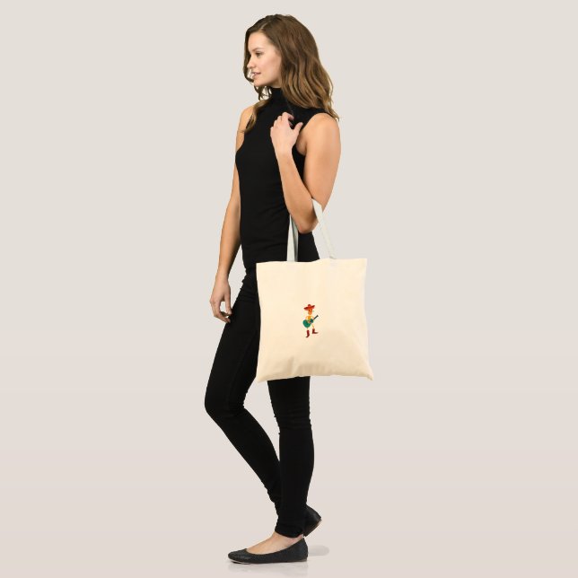 Festive Skeleton Guitar Player Tote Bag (Front (Model))