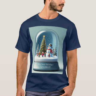 Festive Snow Globe Scene T-Shirt