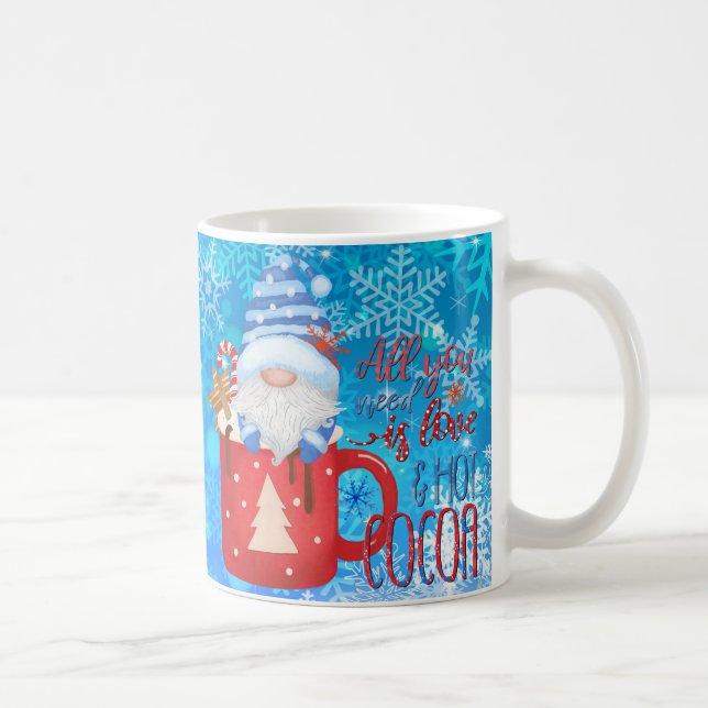 Festive Snowflake Christmas Gift Coffee Mug (Right)