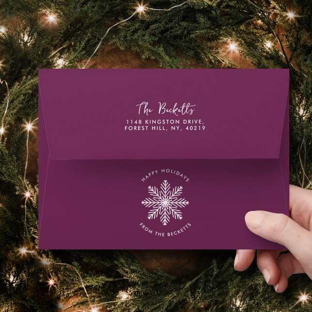 Festive Snowflake Christmas Holiday Envelope (Creator Uploaded)