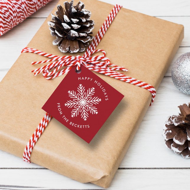 Festive Snowflake Christmas Holiday Favour Tags (Creator Uploaded)