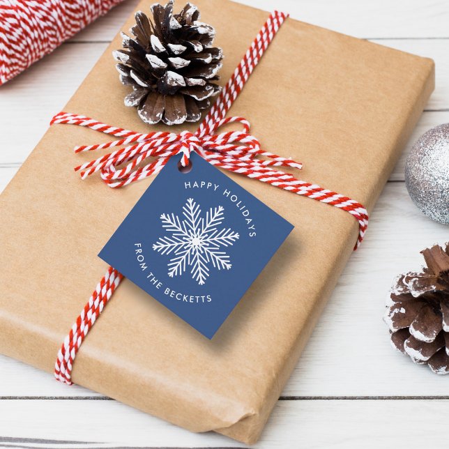 Festive Snowflake Christmas Holiday Favour Tags (Creator Uploaded)