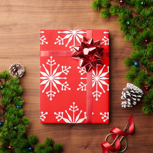 Festive Snowflake Wrapping Paper. Wrapping Paper (Holiday Gift)