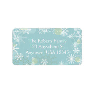Festive Snowflakes Label
