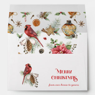 Festive Snowflakes Wrapped Gift Christmas Envelope