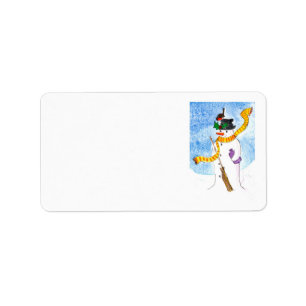Festive ' Snowman' Address Labels