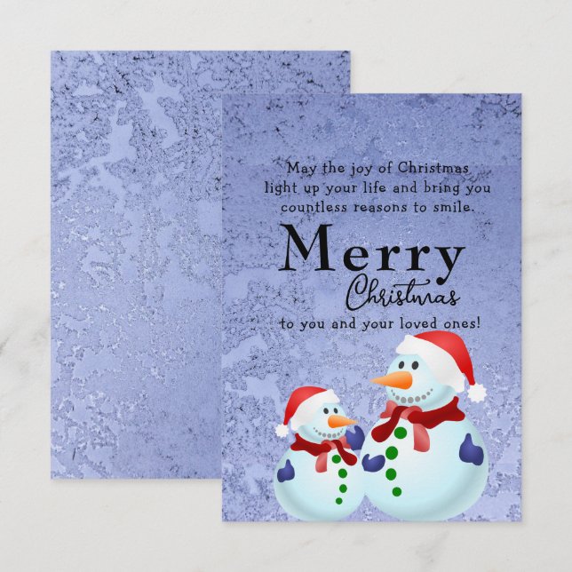 Festive Snowman Card (Front/Back)