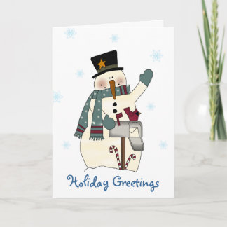 Festive Snowman Christmas Card