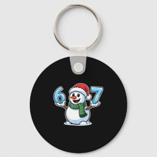 Festive Snowman Christmas Winter Cheer 67 Number Key Ring