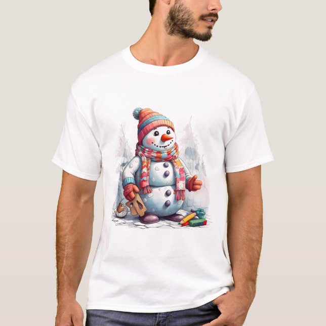 Festive Snowman Chuckle Shirt (Front)