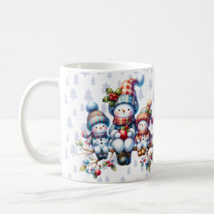 Festive Snowman Family – Christmas Mug Design