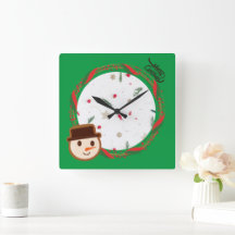 Festive Snowman Green Christmas