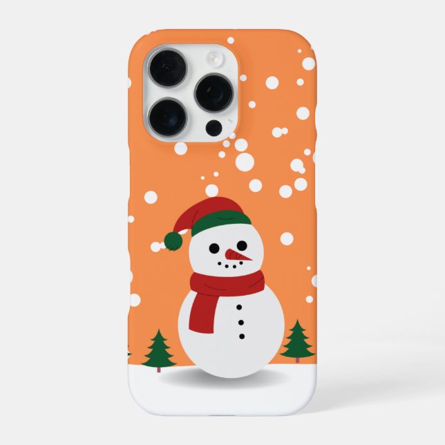Festive Snowman in Winter Wonderland – Holiday iPhone Case (Back)