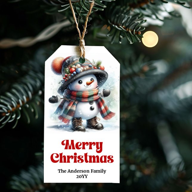 Festive Snowman Kids Gift Tag Editable Christmas  (Festive Snowman Kids Gift Tag Editable Christmas Label

)