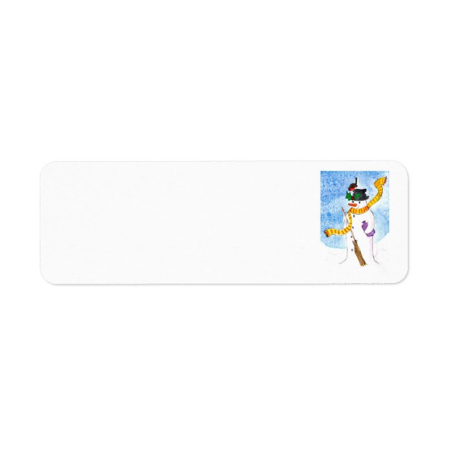 Festive 'Snowman' Return Address Labels (Front)
