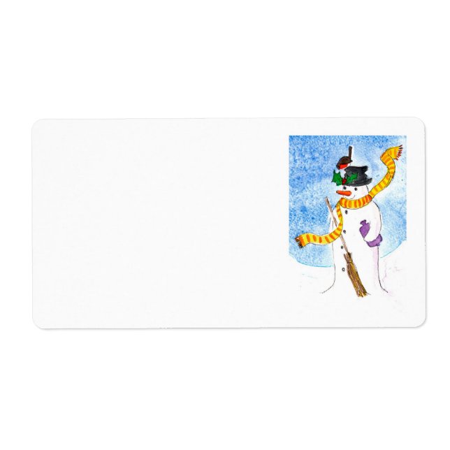 Festive 'Snowman' Shipping Labels (Front)