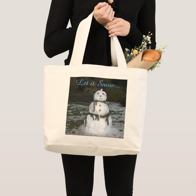 Festive Snowman Tote Bag (Front (Product))