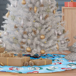 Festive Snowmen Watercolor Christmas Pattern Brushed Polyester Tree Skirt<br><div class="desc">Transform your Christmas tree into a festive centerpiece with our delightful Christmas Tree Skirt. This decorative skirt features a charming hand-drawn and watercolor-painted snowmen design, capturing the heartwarming essence of the holiday season. These playful snowmen come to life in various whimsical scenarios. One snowman playfully juggles snowballs, another is all...</div>